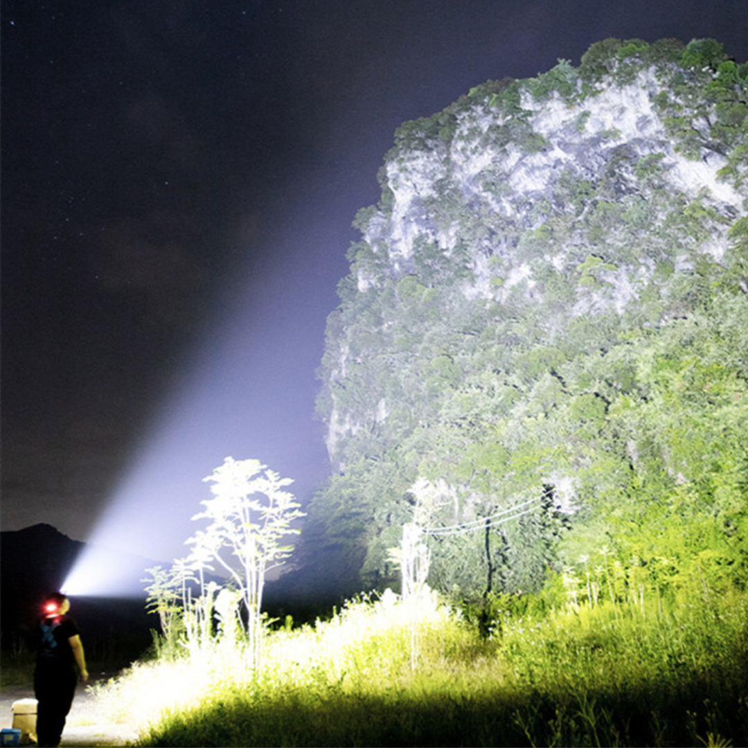 Lampe Frontale à Zoom Super Puissante - Rechargeable par USB - Achetez-en 1 et recevez-en 2