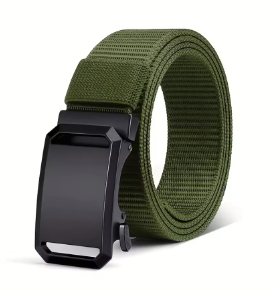 Nouvelle ceinture à boucle automatique, ceinture tactique en toile pour le travail, les tenues décontractées et les activités de plein air, ceinture pour pantalon d’entraînement militaire pour hommes