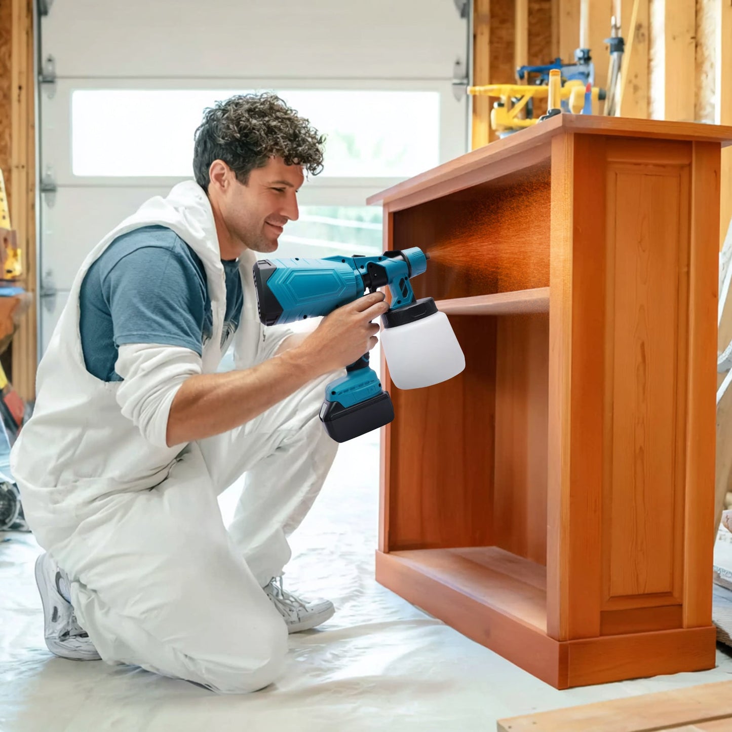 Pulvérisateur de peinture sans fil haute pression avec batterie - Achetez-en 1, obtenez-en 2