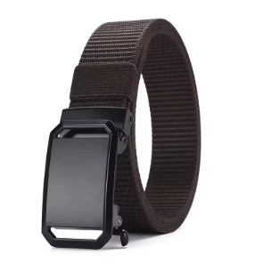 Nouvelle ceinture à boucle automatique, ceinture tactique en toile pour le travail, les tenues décontractées et les activités de plein air, ceinture pour pantalon d’entraînement militaire pour hommes