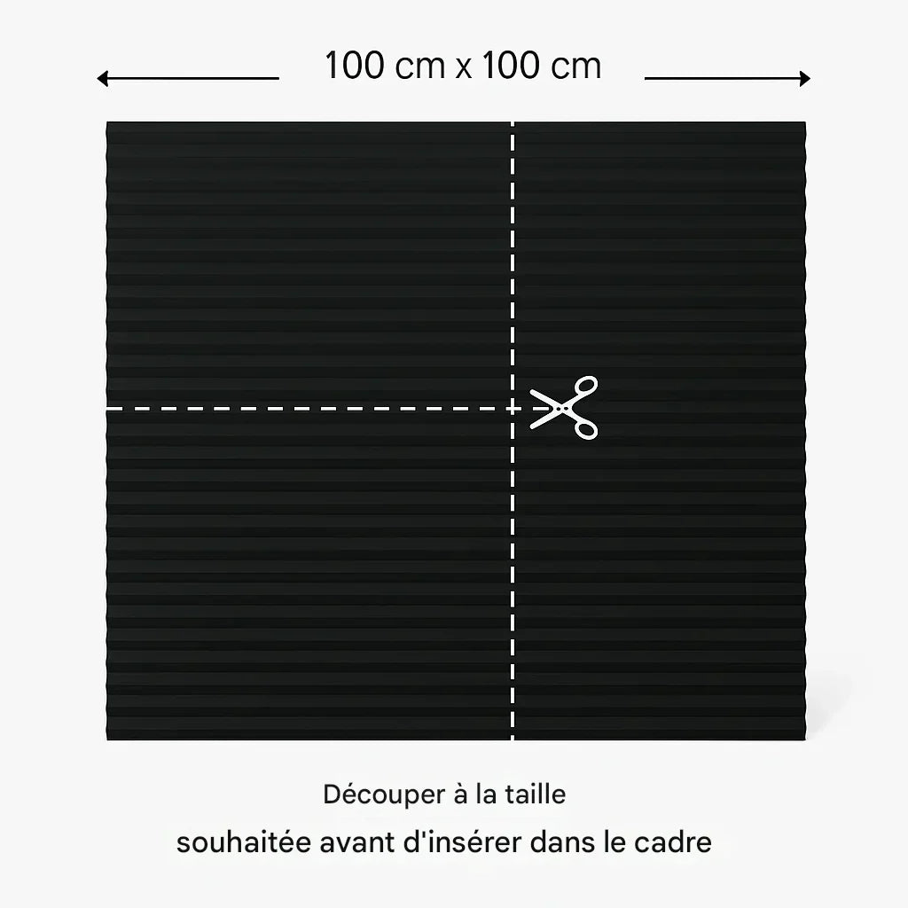 Panneau occultant avec cadre dissimulé