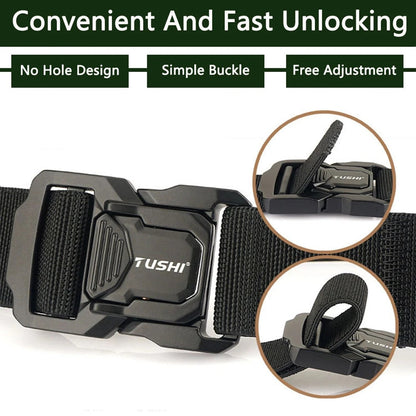 Ceinture tactique militaire de marque spécialement conçue pour l’armée, ceinture réglable avec boucle métallique