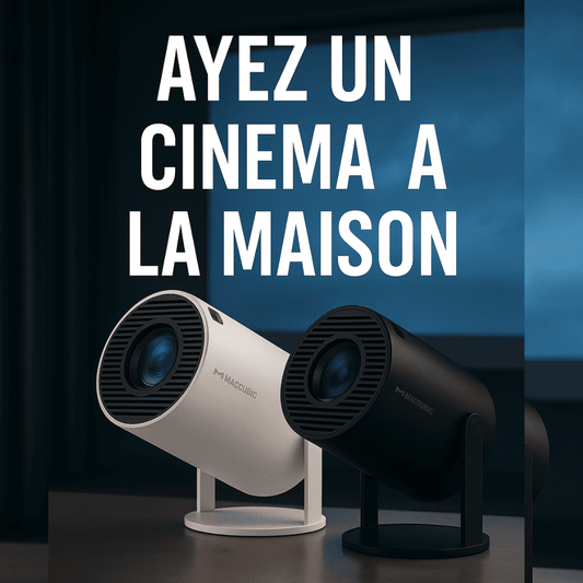 Mini Projecteur Portable 5G Wifi 6 BT 5.0 Android 11, Projecteur 4K 1080P Full HD Pivotant à 180° Magcubic