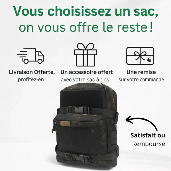 Sac à dos militaire 10L ultra léger – TacPak – Havresacs