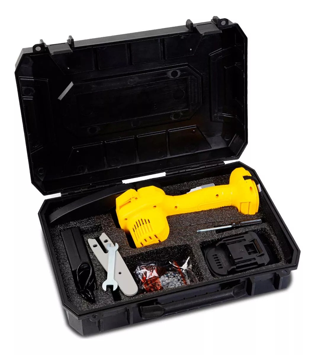 Mini tronçonneuse électrique portable à batterie bivolt - Achetez-en 1 et recevez-en 2