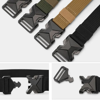 Nouvelle Ceinture Homme 125 cm à Boucle – Ceinture Homme en Nylon Tressé, Légère, Respirante, pour un Usage Quotidien et les Déplacements