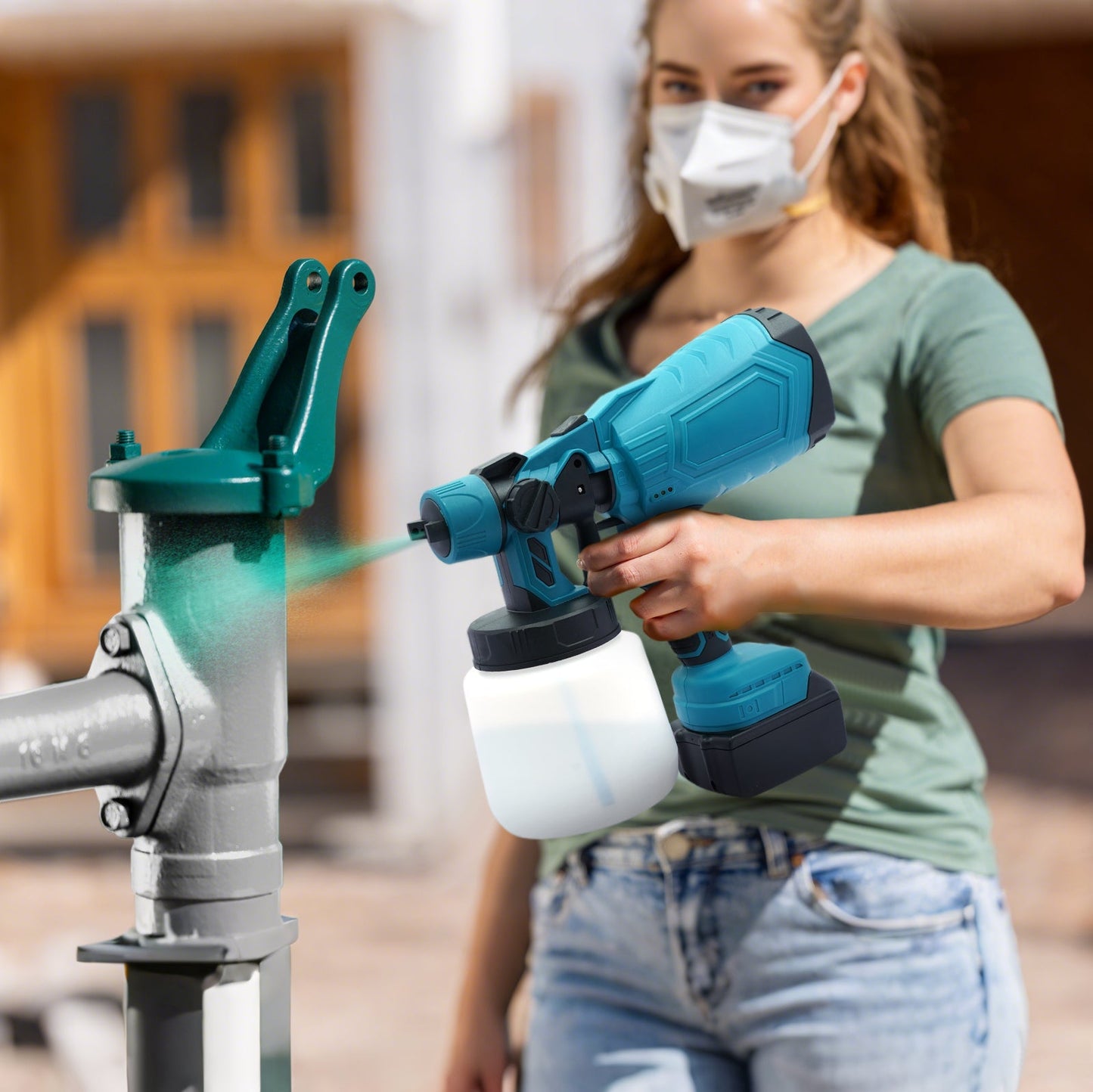 Pulvérisateur de peinture sans fil haute pression avec batterie - Achetez-en 1, obtenez-en 2