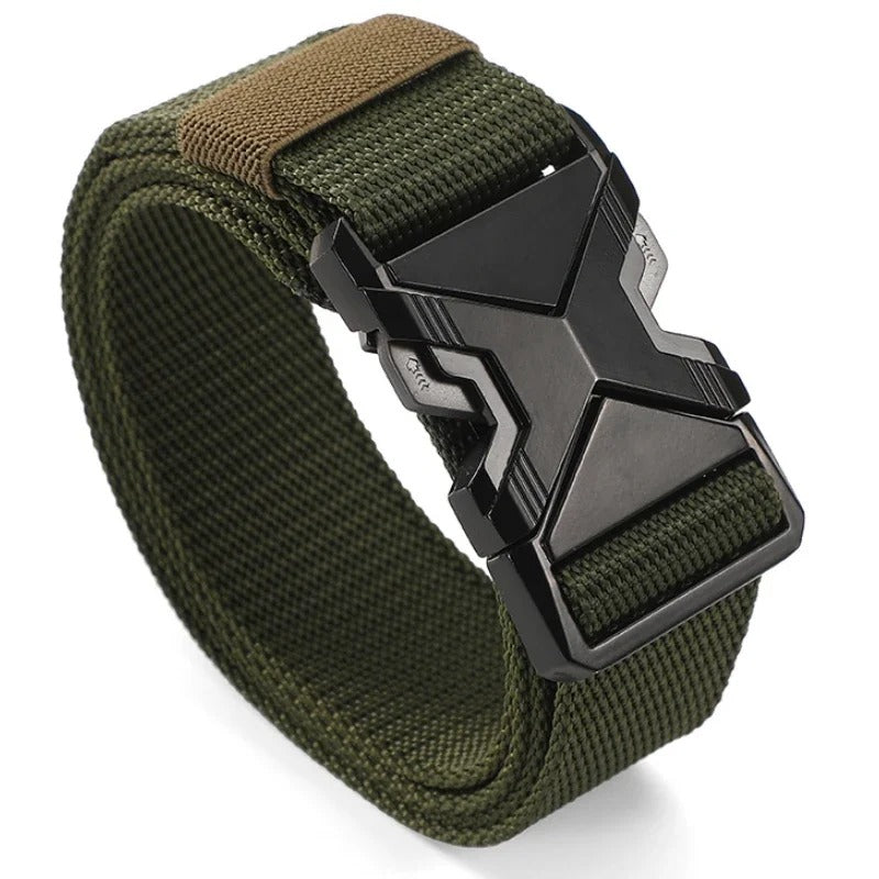 Nouvelle Ceinture Homme 125 cm à Boucle – Ceinture Homme en Nylon Tressé, Légère, Respirante, pour un Usage Quotidien et les Déplacements