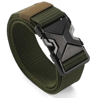 Nouvelle Ceinture Homme 125 cm à Boucle – Ceinture Homme en Nylon Tressé, Légère, Respirante, pour un Usage Quotidien et les Déplacements