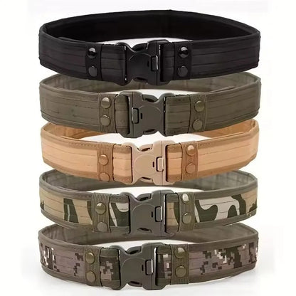Nouvelle Ceinture Tactique pour Hommes à Libération Rapide – Large Ceinture en Nylon Camouflage pour l’Alpinisme, la Randonnée, le Travail et la Pêche