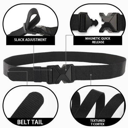 Nouvelle Ceinture Homme 125 cm à Boucle – Ceinture Homme en Nylon Tressé, Légère, Respirante, pour un Usage Quotidien et les Déplacements